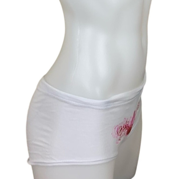 Heaven Scent Intimates White Cherry Heart Panty SMALL Boyshort Unique NEW - Picture 4 of 6